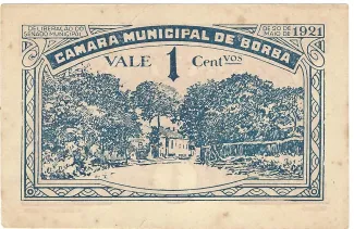vora, District of 1 Centavo, 1921 reverse