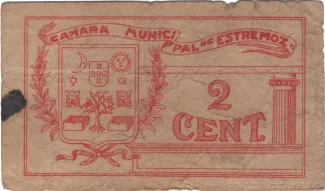 vora, District of 2 Centavos, obverse