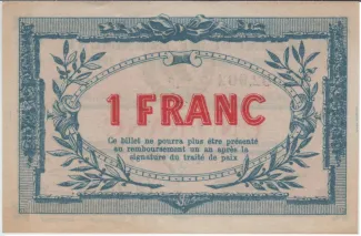 Vosges, Department of 1 Franc, 1917 reverse