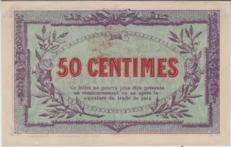 Vosges, Department of 50 Centimes, 1917 reverse