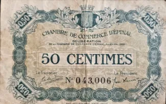 Vosges, Department of 50 Centimes, 1920 image