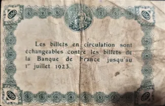 Vosges, Department of 50 Centimes, 1920 reverse