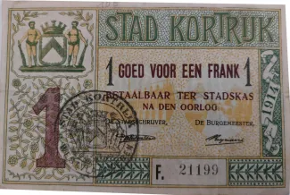 West Flanders (Kortrijk) 1 Franc, 1914