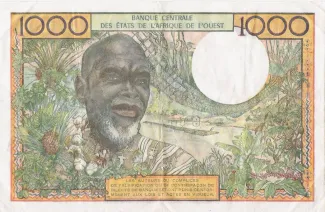 Western African States 1.000 Francs, 1959-1965 (1959-1981) reverse