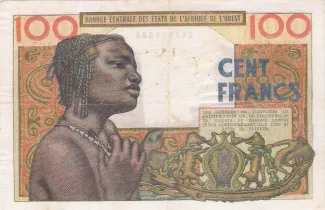 Western African States 100 Francs, 1961-1965 (1959-1966) reverse