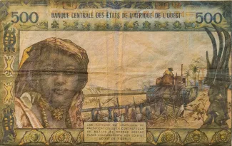 Western African States 500 Francs, 1959-1965 (1959-1979) reverse