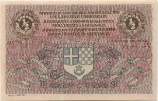 Yugoslavia 0.5 Dinara, 1919 obverse