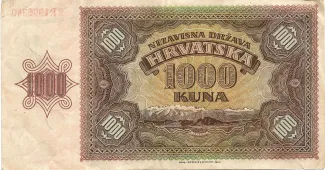 Yugoslavia 1.000 Kuna, 1941 reverse