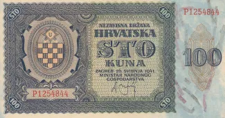 Yugoslavia 100 Kuna, 1941 obverse