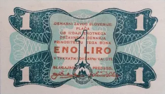 Yugoslavia 1 Lira, 1944 obverse