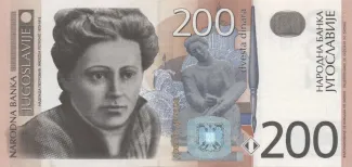 Yugoslavia 200 Dinara, 2001 obverse