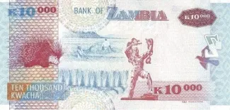 Zambia 10.000 Kwacha, 2008-2012 reverse