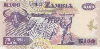 Zambia 100 Kwacha, 1992-2011 reverse