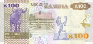 Zambia 100 Kwacha, 2015-2022 reverse