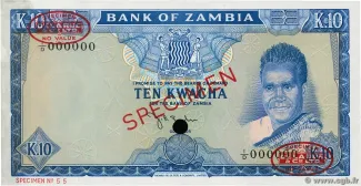 Zambia 10 Kwacha, 1968 image