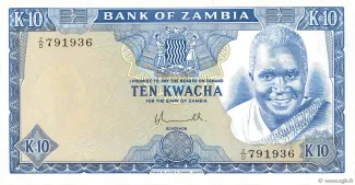 Zambia 10 Kwacha, 1976 image