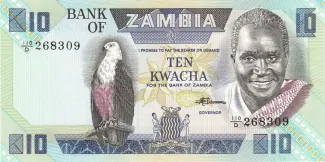 Zambia 10 Kwacha, 1986 image