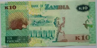 Zambia 10 Kwacha, 2012-2014 reverse