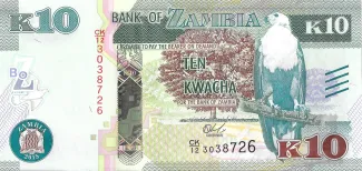 Zambia 10 Kwacha, 2022 image