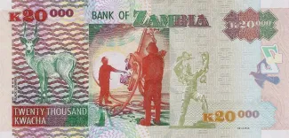 Zambia 20.000 Kwacha, 2003-2012 reverse