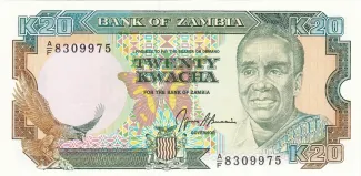 Zambia 20 Kwacha, 1990 image