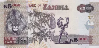 Zambia 5.000 Kwacha, 2003-2012 reverse