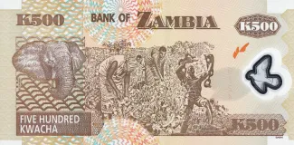 Zambia 500 Kwacha, 2003-2011 reverse