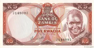 Zambia 5 Kwacha, 1976 image