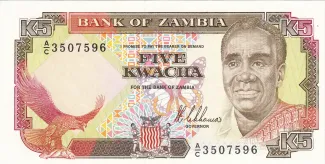 Zambia 5 Kwacha, 1989 image