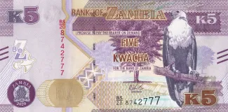Zambia 5 Kwacha, 2022 image