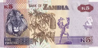 Zambia 5 Kwacha, 2015-2022 reverse
