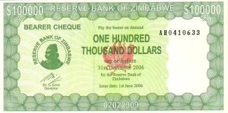 Zimbabwe 100 000, 2006 image