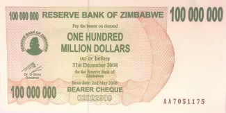 Zimbabwe 100 000, 2008 image