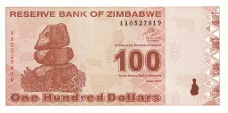 Zimbabwe 100 Dollars, 2009 image