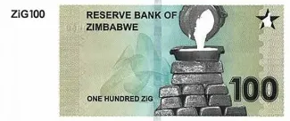 Zimbabwe 100 ZiG, 2024 reverse
