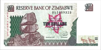 Zimbabwe 10 Dollars, 1997 image