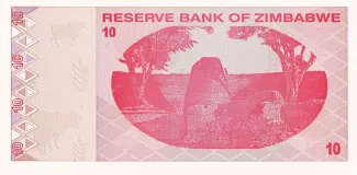 Zimbabwe 10 Dollars, 2009 reverse