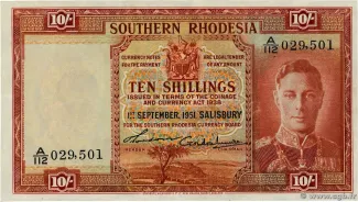 Zimbabwe 10 Shillings, 1939-1951