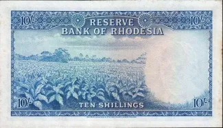 Rhodesia 10 Shillings, 1964 reverse