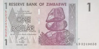 Zimbabwe 1 Dollar, 2007 image