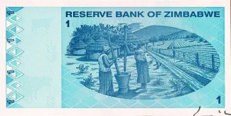 Zimbabwe 1 Dollar, 2009 reverse