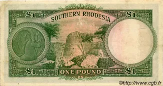 Southern Rhodesia 1 Pound, 1939-1951 reverse