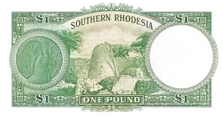 Southern Rhodesia 1 Pound, 1952-1954 reverse