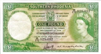 Zimbabwe 1 Pound, 1955