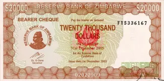 Zimbabwe 20 000, 2003 image