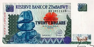 Zimbabwe 20 Dollars, 1997 image