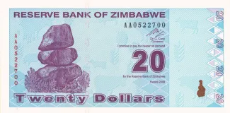 Zimbabwe 20 Dollars, 2009 image