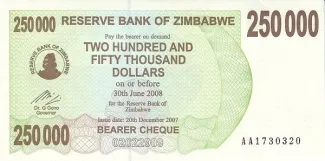 Zimbabwe 250 000, 2007 image
