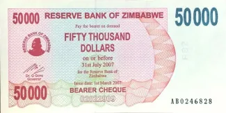 Zimbabwe 50 000, 2007 image