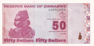 Zimbabwe 50 Dollars, 2009 image